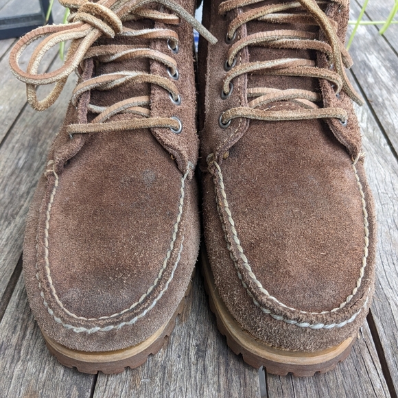 Vintage Timberland Moccasin Suede Boots mens 8.5 - Picture 4 of 14